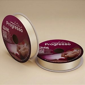 Fita de Cetim 22mm x 50m - Champagne - CF005 Cor 311 - Rolo 50m - 1 unidade - Progresso - Rizzo