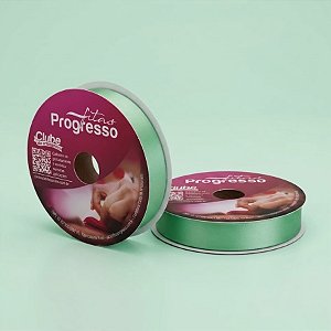 Fita de Cetim 22mm x 50m - Verde Menta - CF005 Cor 232 - Rolo 50m - 1 unidade - Progresso - Rizzo