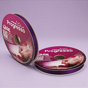 Fita de Cetim 10mm x 50m - Violeta - CF002 Cor 675 - Rolo 50m - 1 unidade - Progresso - Rizzo