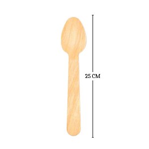 Colher de Madeira - 11cm - 10 unidades - Rizzo
