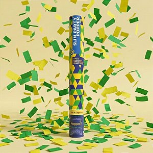 Lança Confetes Copa Do Mundo - Verde e Amarelo - 1 unidade - Popper - Rizzo