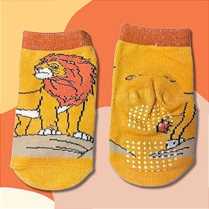 Meia Infantil Antiderrapante - Rei Leão - Mod. 4 - 1 a 2 Anos - 1 unidade - Disney Original - Rizzo