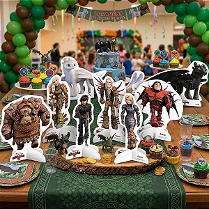 Decoração De Mesa - Como Treinar O Seu Dragão 3 - 8 unidades - Festcolor - Rizzo
