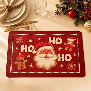 Jogo Americano de Natal - Vermelho - 43x28cm - 1 unidade - Rizzo