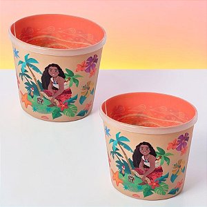 Balde de Pipoca - Moana 2 - 2,1l - Disney Original  - 2 unidades - Plasútil - Rizzo