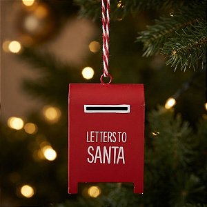 Enfeite para Pendurar de Natal - Caixa de Correio Vermelho - 9,5x6,5x3cm - 1 unidade - Cromus - Rizzo
