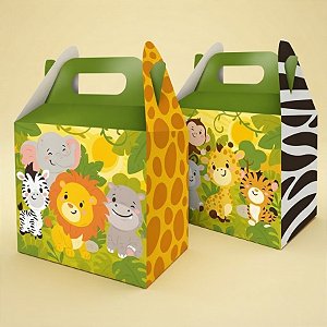 Caixa Surpresa - Safari Baby - 10x16x6,5cm - 4 unidades - Regina - Rizzo