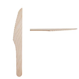 Faca de Madeira Para Refeição - 16cm - 25 unidades - Theoto - Rizzo