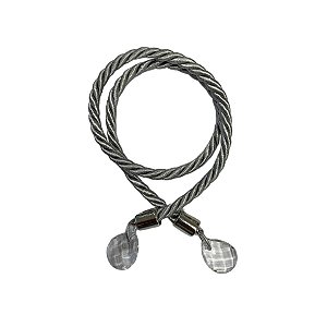 Cordão Decorativo Com Pingente Gota - Prata Com Prata - 33,5cm - 1 unidade - Rizzo