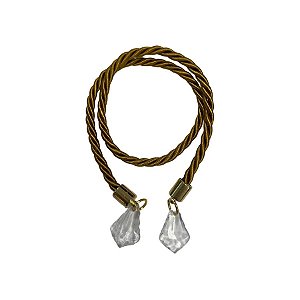 Cordão Decorativo Com Pingente Pião - Ouro Com Ouro - 33,5cm - 1 unidade - Rizzo