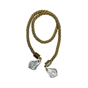 Cordão Decorativo Com Pingente Pião - Mel Com Ouro - 33,5cm - 1 unidade - Rizzo