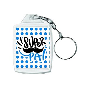 Chaveiro Acrílico Super Pai - 4x5 - 1 unidade - Rizzo