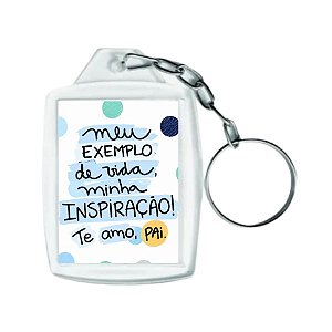 Chaveiro Acrílico Pai Te Amo - 4x5 - 1 unidade - Rizzo