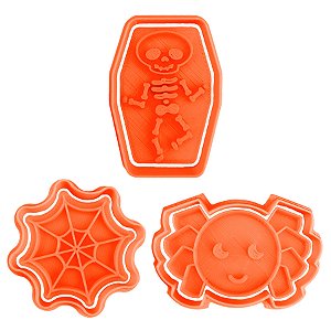 Kit Cortador e Carimbo Halloween 5 3D - Ref. 1029 - 5,5cm - 3 unidades - RR Cortadores - Rizzo