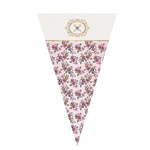 Cone para Festa - Jardim Secreto - 8 unidades - Cromus - Rizzo