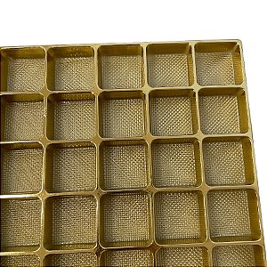 Placa Berço Premium para Doces - Ouro - 70 Cavidades de 4x4cm  - 5 unidades - Crystal - Rizzo