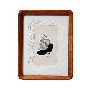 Porta-Retrato em Madeira pra Foto 10x15cm - 1 unidade - Rizzo
