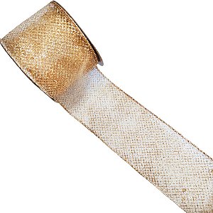Fita Decorativa - Colmeia Dourada - 6,3x914cm - 1 unidade - Rizzo