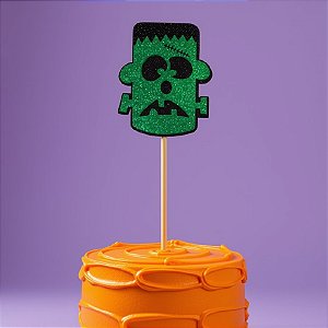 Palito Decorativo Halloween - Frankenstein - 31cm - 5 unidades - Rizzo