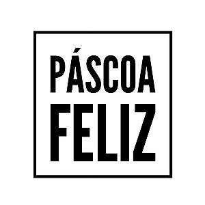 Carimbo Artesanal Páscoa Feliz - G - 6,0x6,5cm - Cod.RI-077 - Rizzo Confeitaria