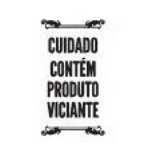 Carimbo Artesanal Cuidado Contém Produto Viciante - P - 2,5x4,5cm - Cod.RI-021- Rizzo Confeitaria