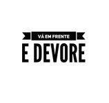 Carimbo Artesanal Vá em Frente e Devore - P - 4,8x2,3cm - Cod.RI-025- Rizzo