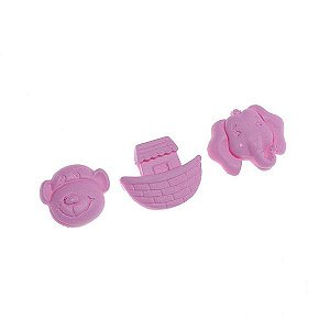 Molde de Silicone Safari 1 + Elefante Ref. 187 Flexarte Rizzo Confeitaria