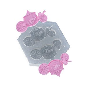 Molde de silicone Carruagens Pequenas Ref. 455 Flexarte
