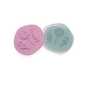 Molde de silicone Trio de Balinhas Ref. 230 Flexarte