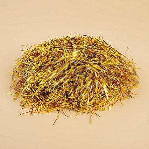 Palha Decorativa de BOPP Dourado - 50g - 1 unidade - Rizzo