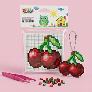 Kit de Miçangas para Pixel Art - Perler Bead - Cereja - 1 unidade - Rizzo