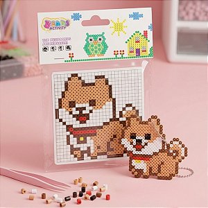 Kit de Miçangas para Pixel Art - Perler Bead - Cachorro Corgi - 1 unidade - Rizzo