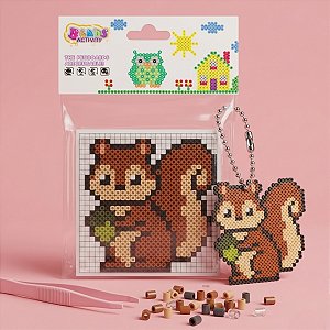 Kit de Miçangas para Pixel Art - Perler Bead - Esquilo - 1 unidade - Rizzo