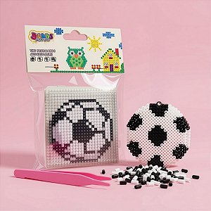 Kit de Miçangas para Pixel Art - Perler Bead - Bola de Futebol - 1 unidade - Rizzo