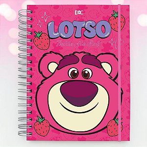 Caderno Smart Univ. Folhas Reposicionáveis - Lotso - Toy Story - 10 Divisórias - 20x27cm - Disney Original - 1 unidade -