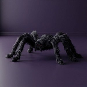 Enfeite Decorativo de Halloween - Aranha Preta M - 60cm - 1 unidade - Cromus - Rizzo