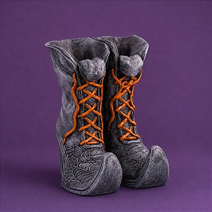 Enfeite de Halloween em Resina - Botas de Bruxa - 19x30cm - 1 unidade - Cromus - Rizzo