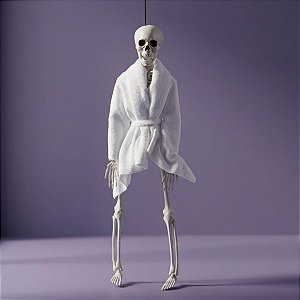Enfeite Decorativo de Halloween Para Pendurar - Caveira de Roupão - 40cm - 1 unidade - Cromus - Rizzo