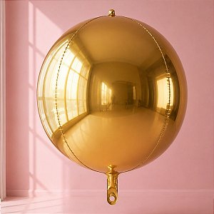 Balão de Festa Metalizado 60" 143cm - Orbz Dourado - 10 unidades - Rizzo