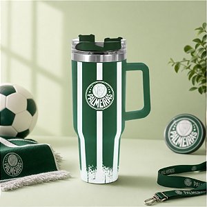 Caneca Térmica com Canudo - Palmeiras Original - 1,2l - 1 unidade - Allmix Presentes - Rizzo
