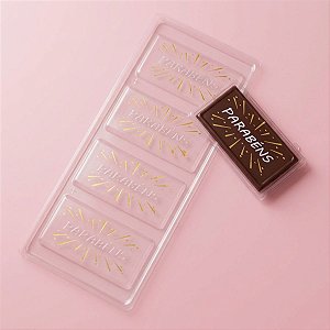 Blister Decorado com Transfer Para Chocolate - Tablete Parabéns - BL018901 - 1 un - Stalden - Rizzo