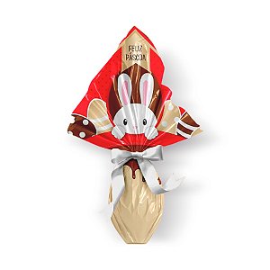 Saco Express 35x35cm para Ovos de 250g a 350g - Chocopascoa Vermelho - 25 unidades - Cromus - Rizzo