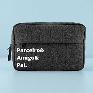Necessaire Masculina Personalizado Pai Amigo - Preto - 23x15x7cm - 1 unidade - Rizzo