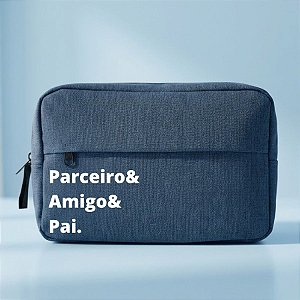 Necessaire Masculina Personalizado Pai Amigo - Azul - 23x15x7cm - 1 unidade - Rizzo