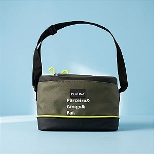Bolsa Térmica com Alça 4L Personalizado Pai Amigo - Verde e Preto - 24x15x16cm - 1 unidade - Rizzo