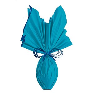 Folha para Ovos de Páscoa Double Face Acetinado Azul 69x89cm - 25 unidades - Cromus - Rizzo