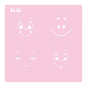 Stencil Rostinhos - Ref: 4097 - 1 unidade - RR Cortadores - Rizzo