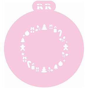 Stencil Fundo Natalino - Ref: 4095 - 1 unidade - RR Cortadores - Rizzo