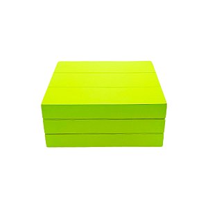 Decoração MDF Caixa Altura P - Amarelo Esverdeado - 1 unidade - Rizzo