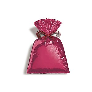 Saco para presente Metalizado - Fucsia - Cromus - Rizzo